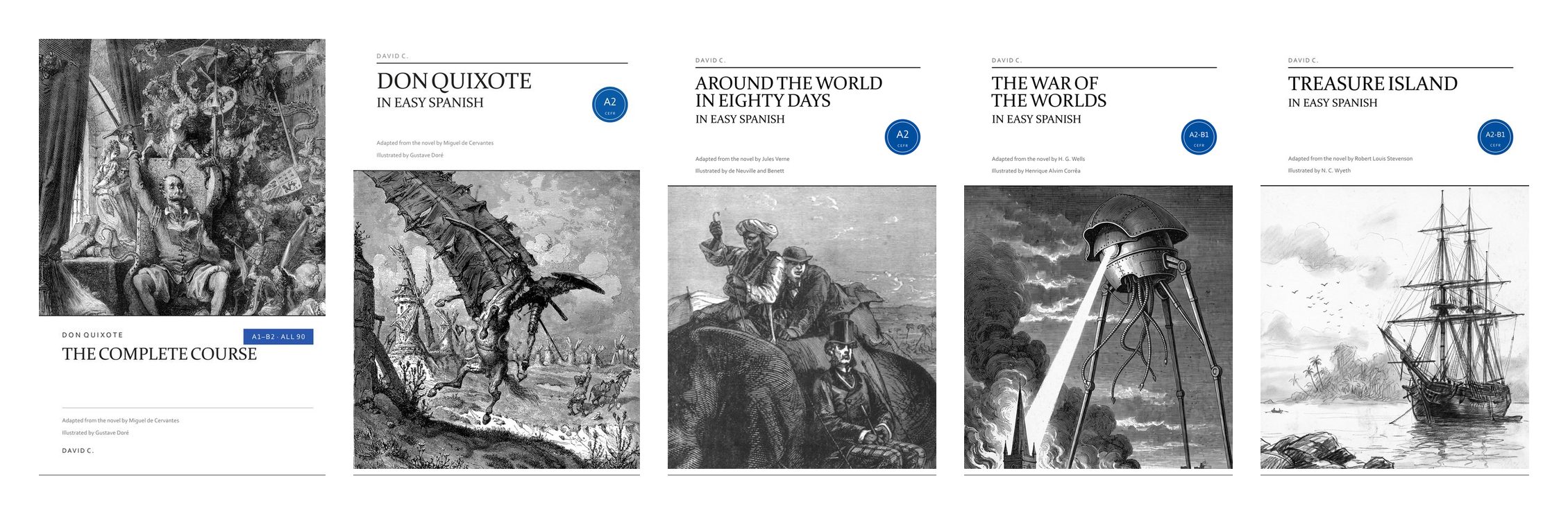 The covers of the course and the four readers.